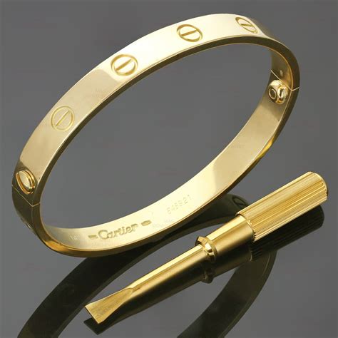 are cartier love bracelets solid gold|cartier bracelet with screw design.